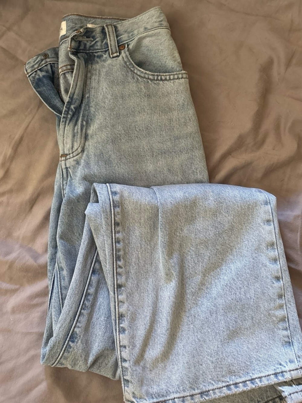 Denim forum (Aritzia) high waisted wide leg jeans